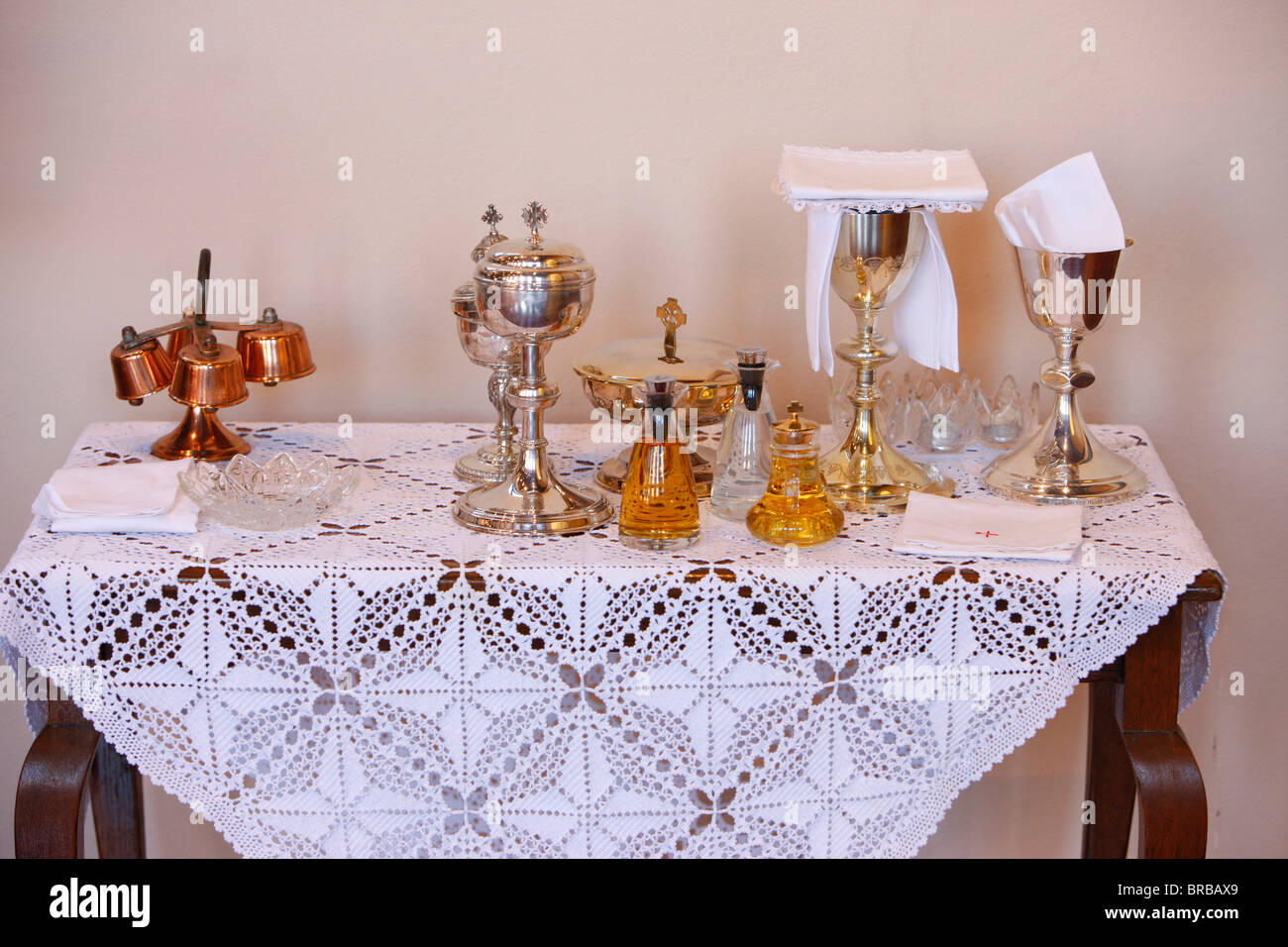 La celebrazione dell Eucaristia nel sacrificio della Messa, Chiesa del Sacro Cuore di Gesù, Sydney, Nuovo Galles del Sud, Australia Foto Stock