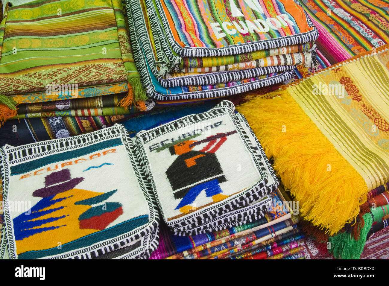 Mercato di artigianato a Montecristi città coloniale, città di Manta, Ecuador Foto Stock