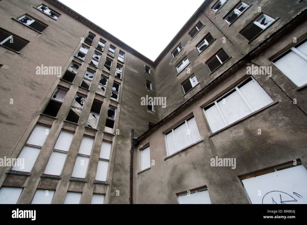 Abbandonato lato mare resort Prora costruire durante il WW2 in Germania Foto Stock