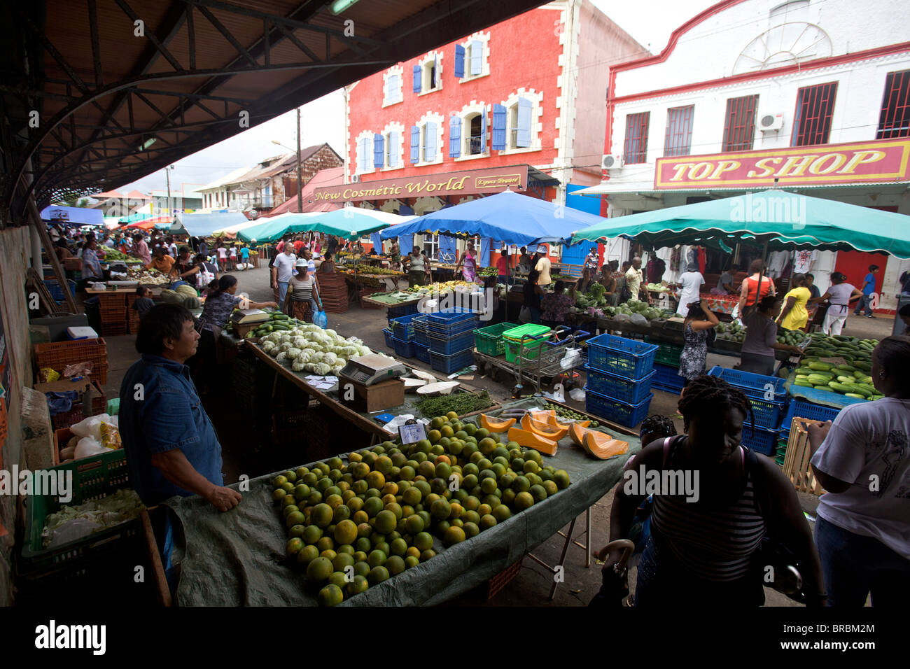Al mercato di Cayenne, Guiana francese Foto Stock