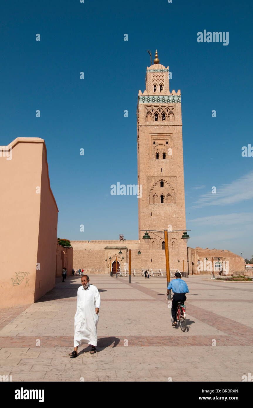 La Moschea di Koutoubia, Sito Patrimonio Mondiale dell'UNESCO, Marrakech, Marocco, Africa del Nord Foto Stock