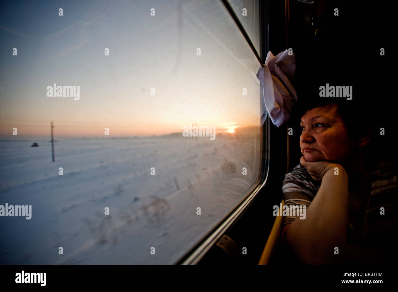 Valya sulle reti ferroviarie siberiano, Siberia, Russia Foto Stock