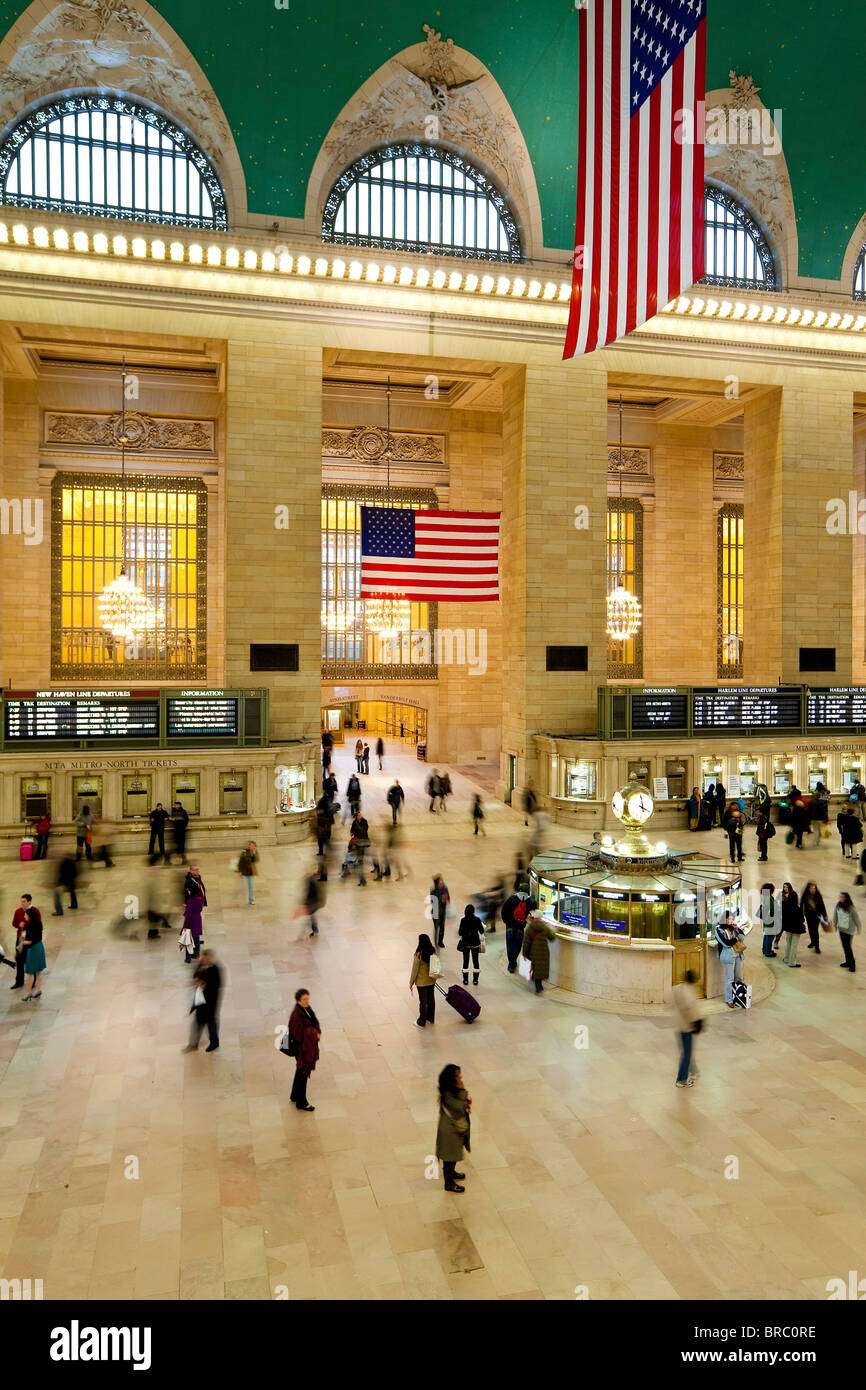 Stazione centrale Hall, la Grand Central Station, Manhattan, New York, New York, Stati Uniti d'America Foto Stock