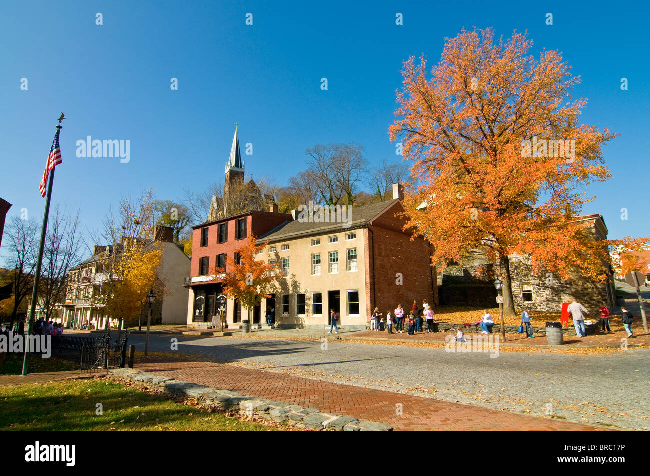 Vista sulla città di harpers Ferry, West Virginia, USA Foto Stock