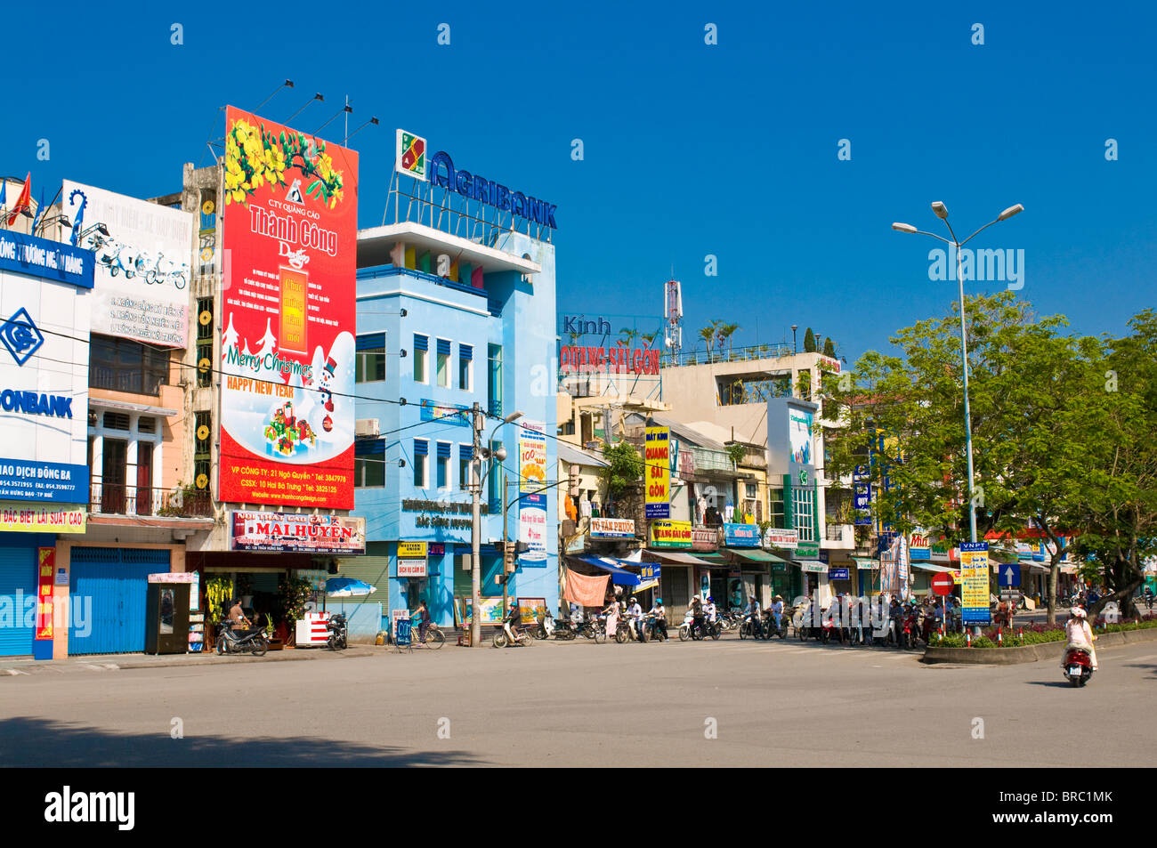 Scena di strada, tonalità, Vietnam, Indocina Foto Stock