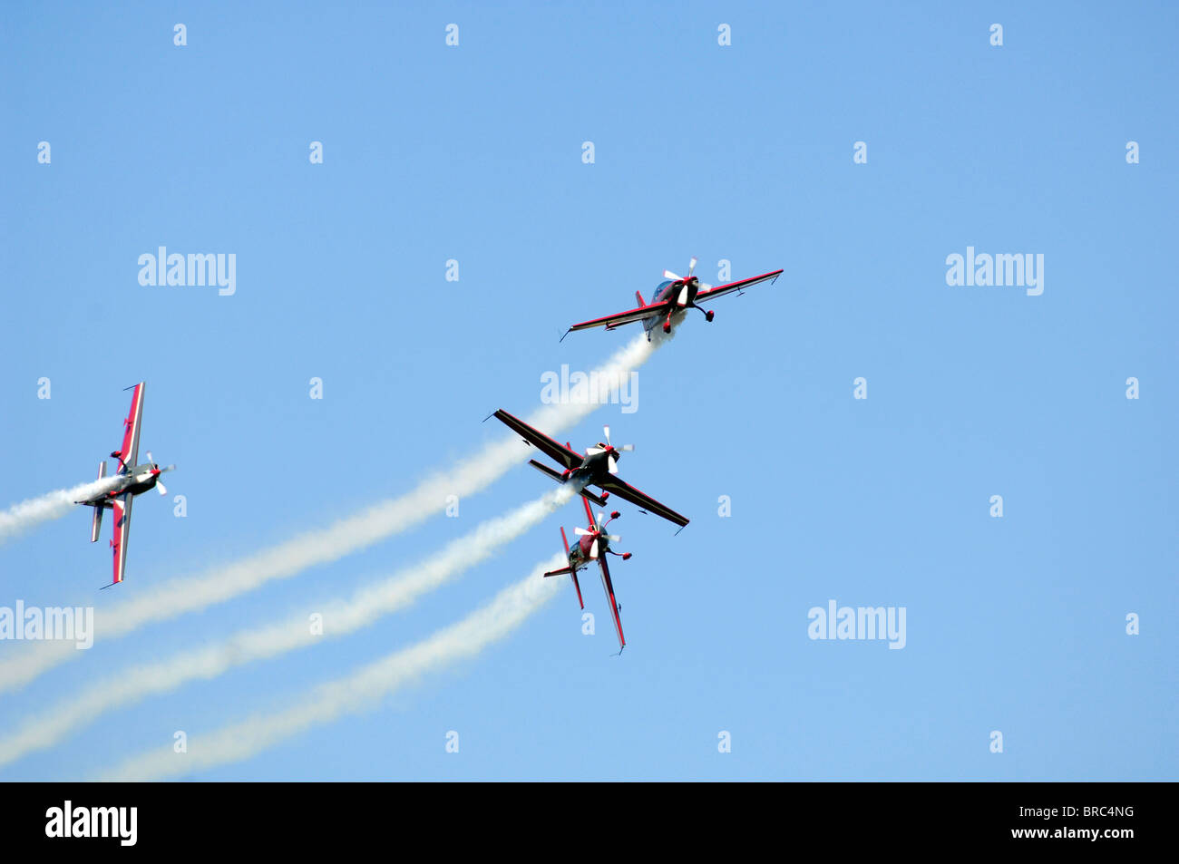 Il francese daredevil acrobatico pericolo la reazione veloce motore militare turbo reattore faccia inclinata Foto Stock