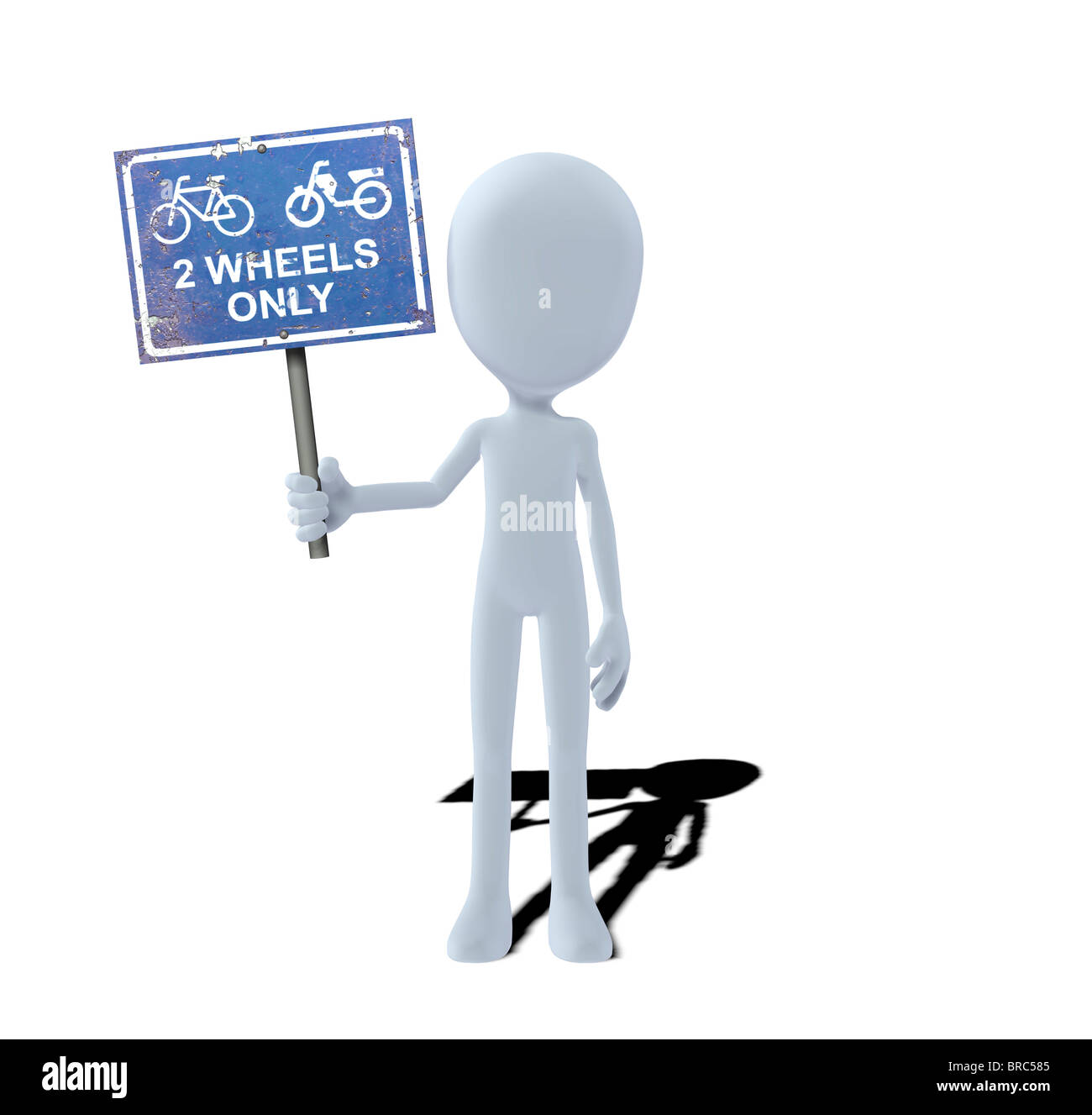 Concetto figura con segno 2 solo le ruote Foto Stock