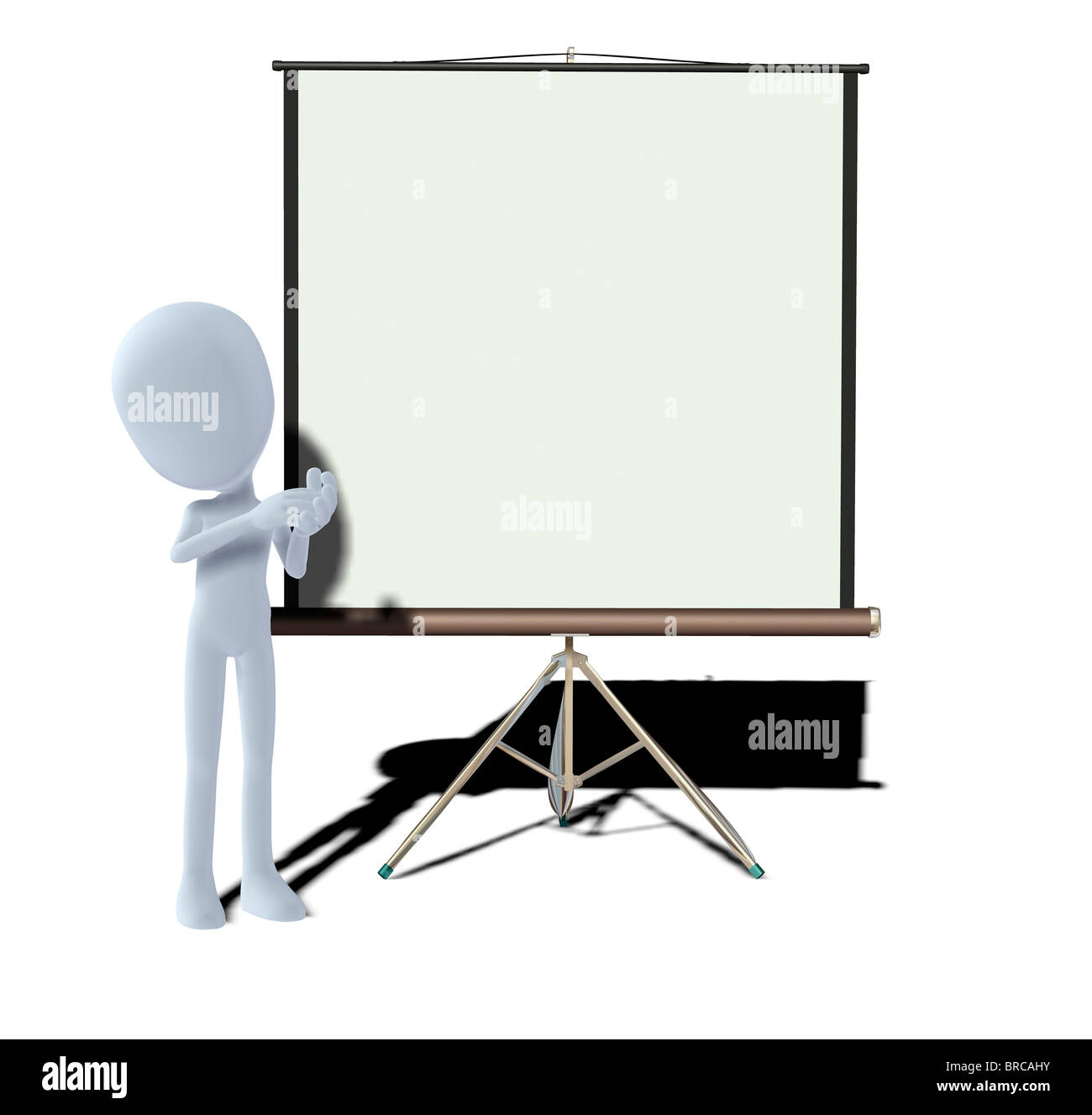 Concetto figura con scheda di presentazione Foto Stock