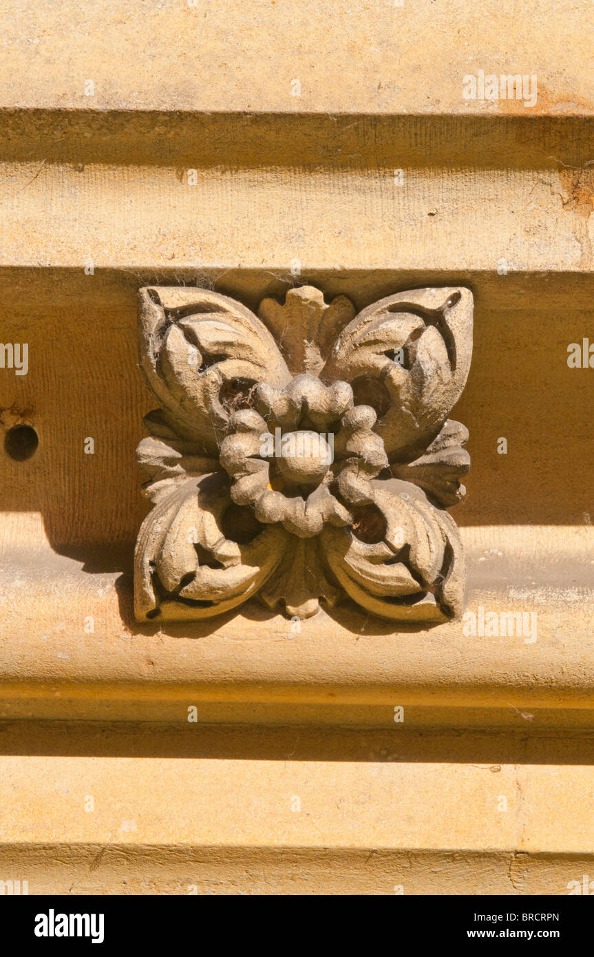 Dettagli architettonici di Prinknash MONASTERO ABBAZIALE, Cranham, Gloucestershire, Cotswolds, REGNO UNITO Foto Stock