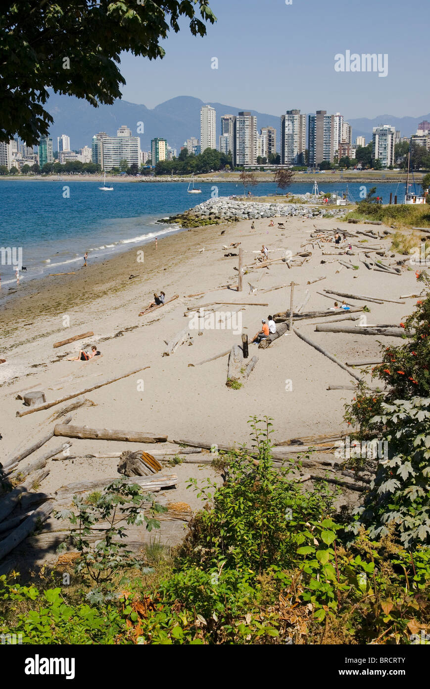 Spiaggia, Hadden Park, Kitsilano, Vancouver Foto Stock