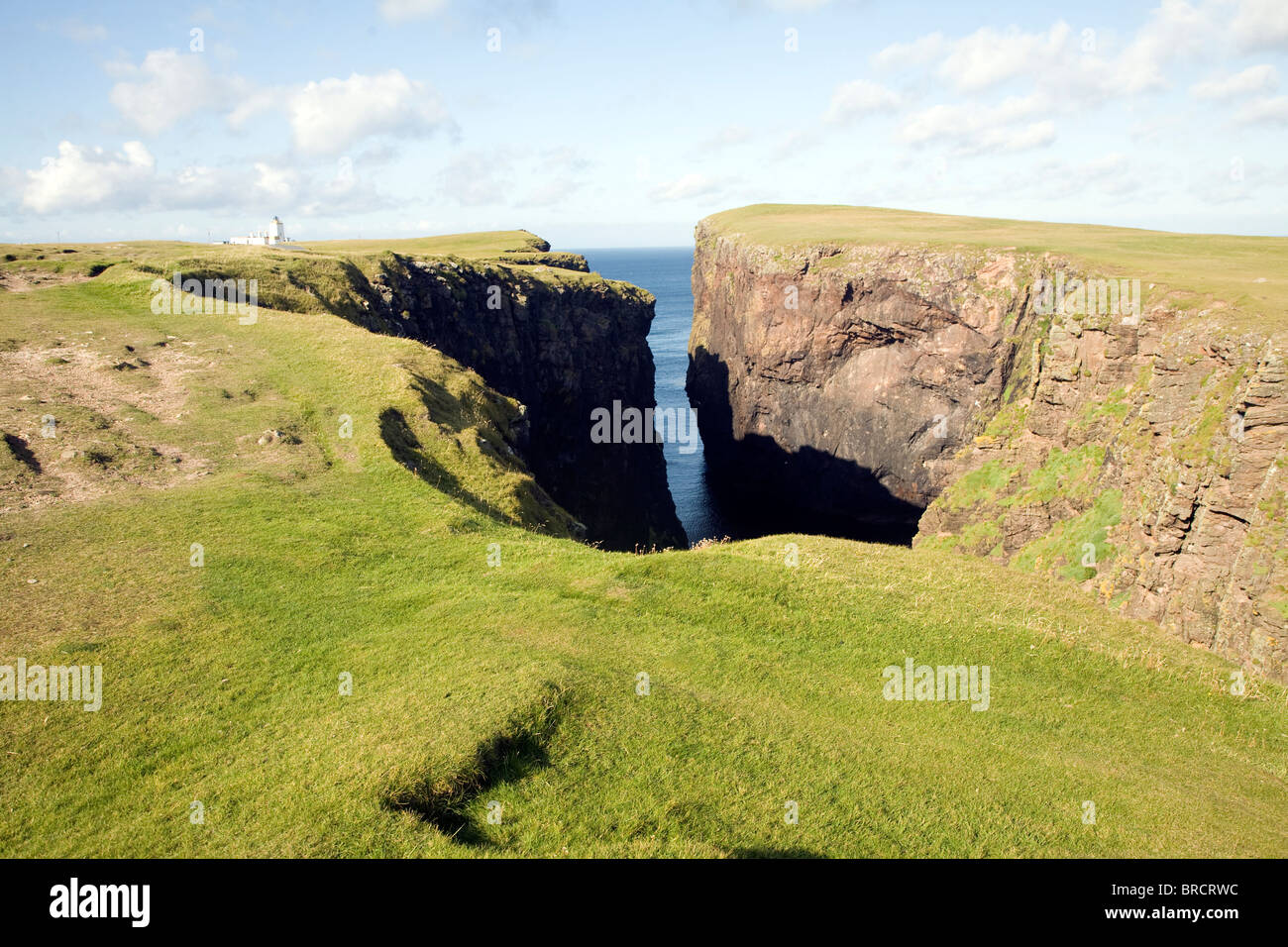 Geo Eshaness ingresso Isole Shetland Scozia Scotland Foto Stock