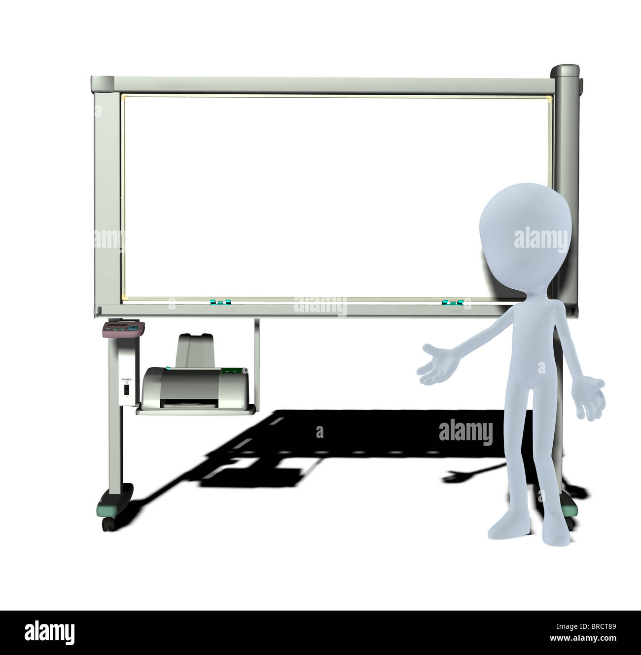 Concetto figura con scheda di presentazione Foto Stock