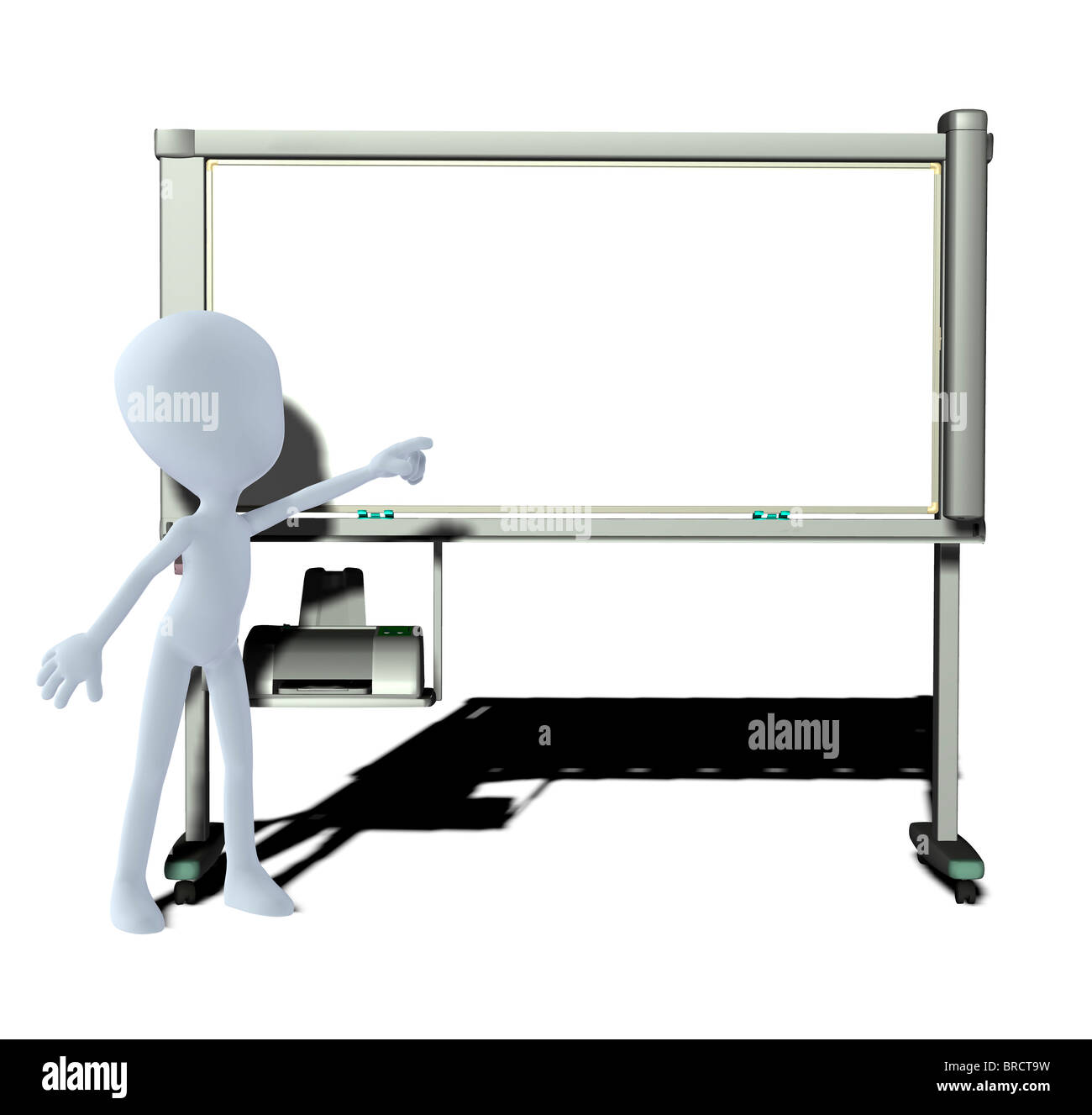 Concetto figura con scheda di presentazione Foto Stock