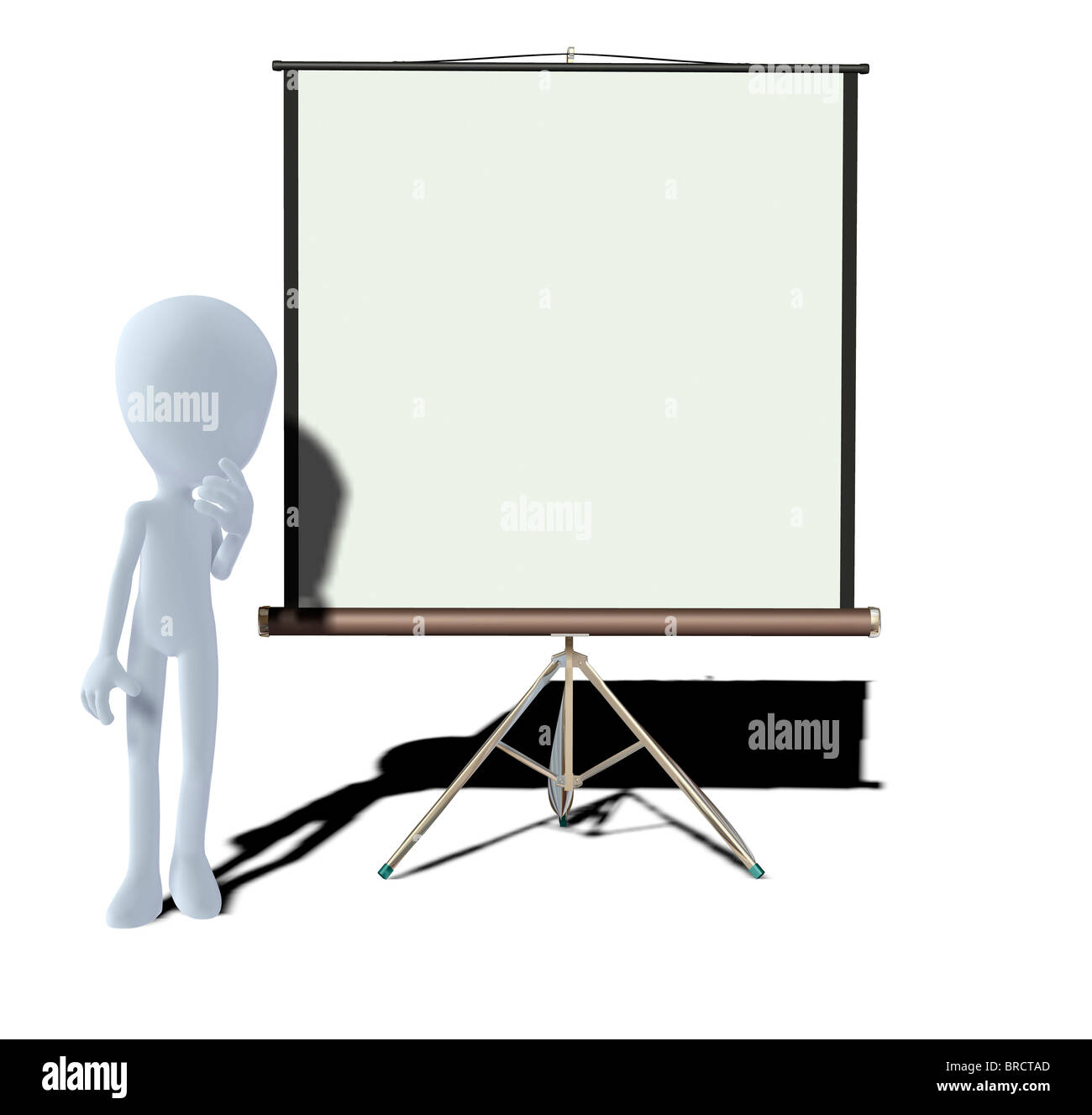 Concetto figura con scheda di presentazione Foto Stock