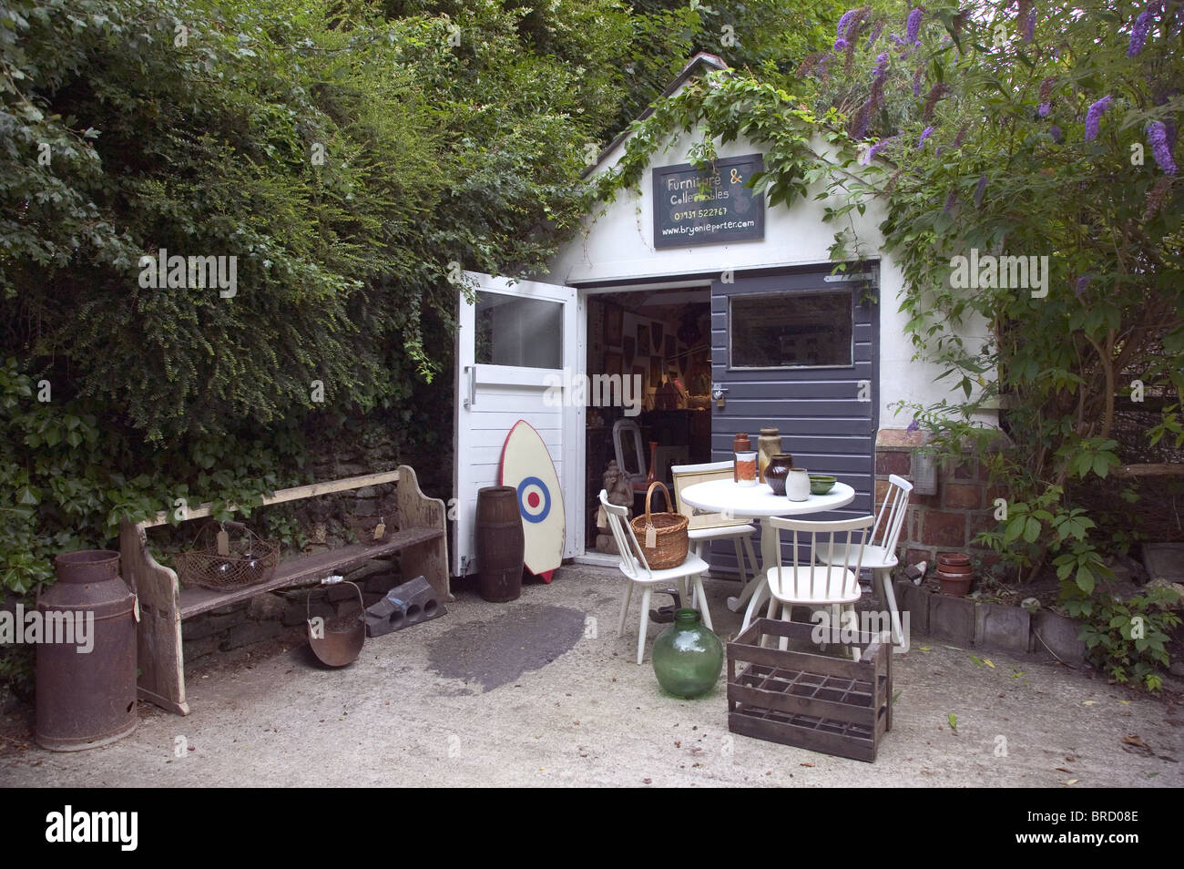 Negozio di antiquariato, Sant Agnese, Cornwall Foto Stock