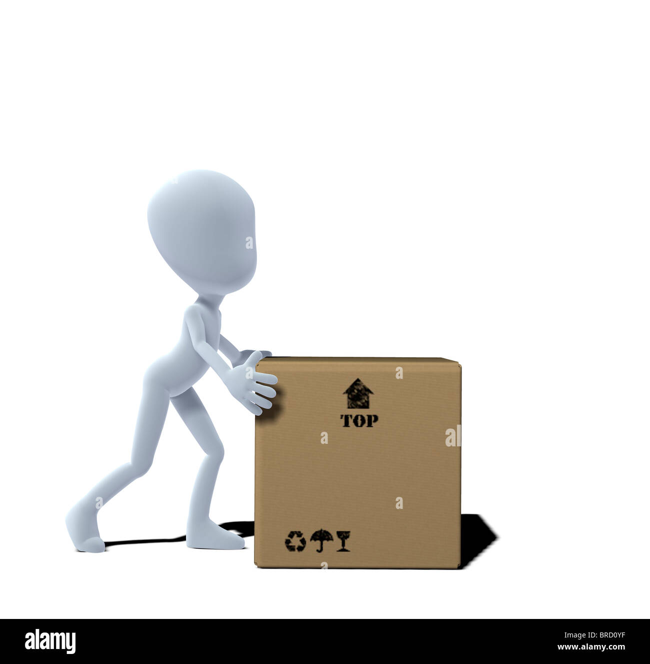 Concetto figura con pacco Foto Stock