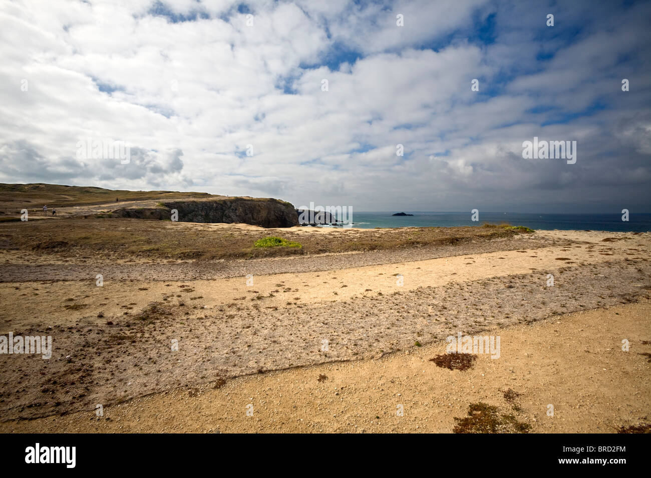 La lotta contro l'erosione del suolo della penisola di Quiberon. Lutte contre l'érosion des Sols de la Presqu'île de Quiberon. Foto Stock