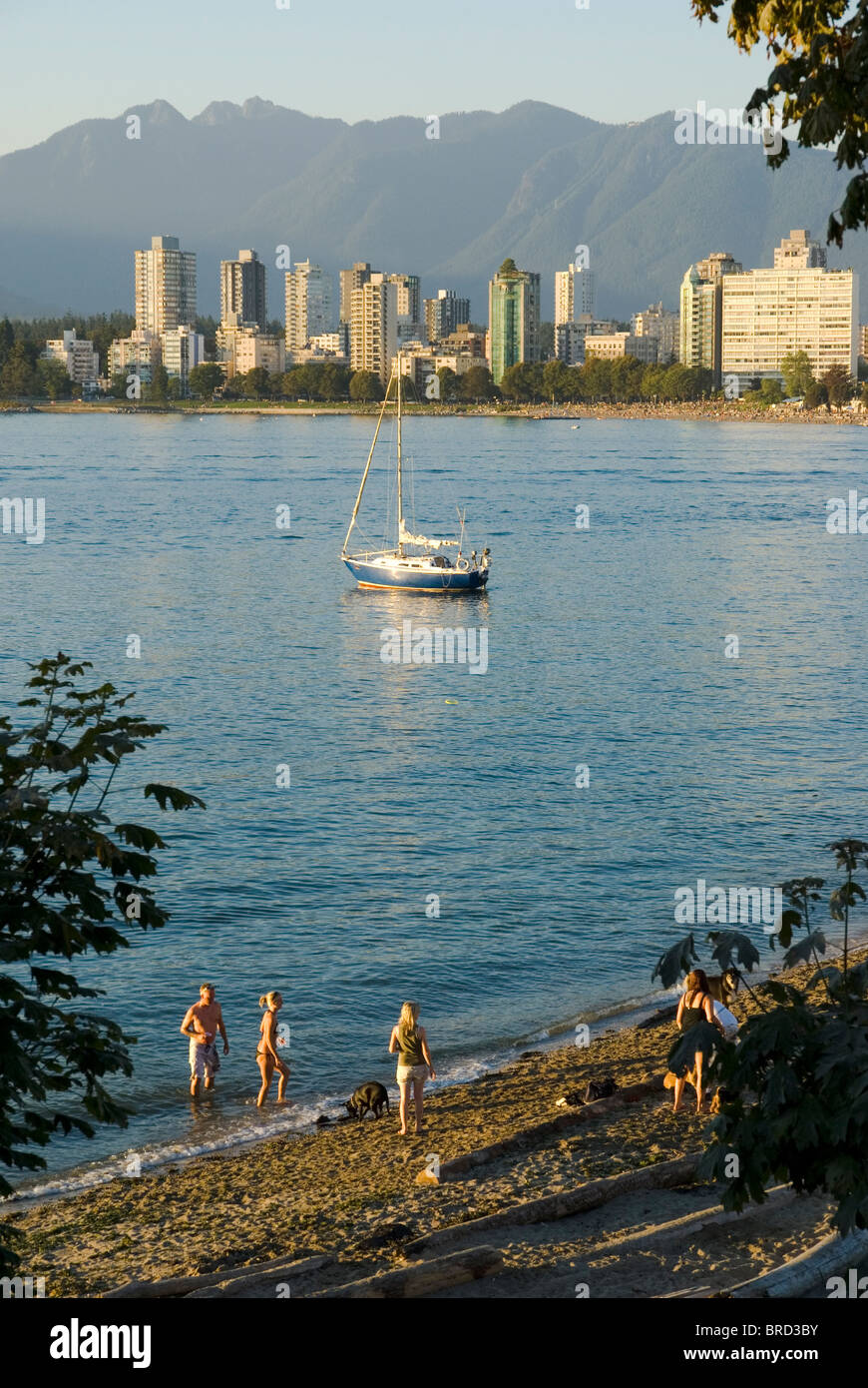 Spiaggia, Hadden Park, Kitsilano, Vancouver Foto Stock