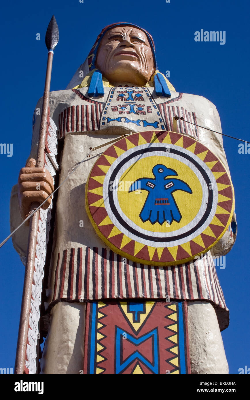 Giant Native American Indian a Freeport Maine Foto Stock