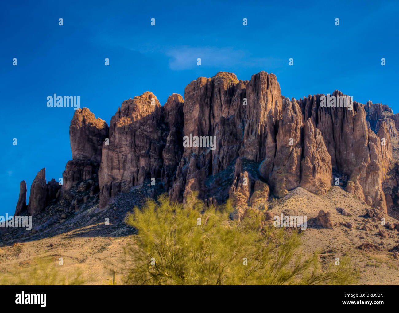 Superstition Mountains Foto Stock