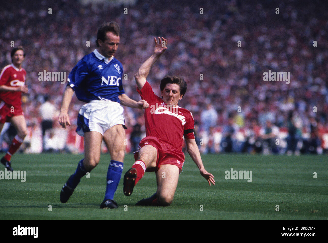 Everton V Liverpool nel 1989 finale di FA Cup Peter Beardsley e Trevor Steven Foto Stock