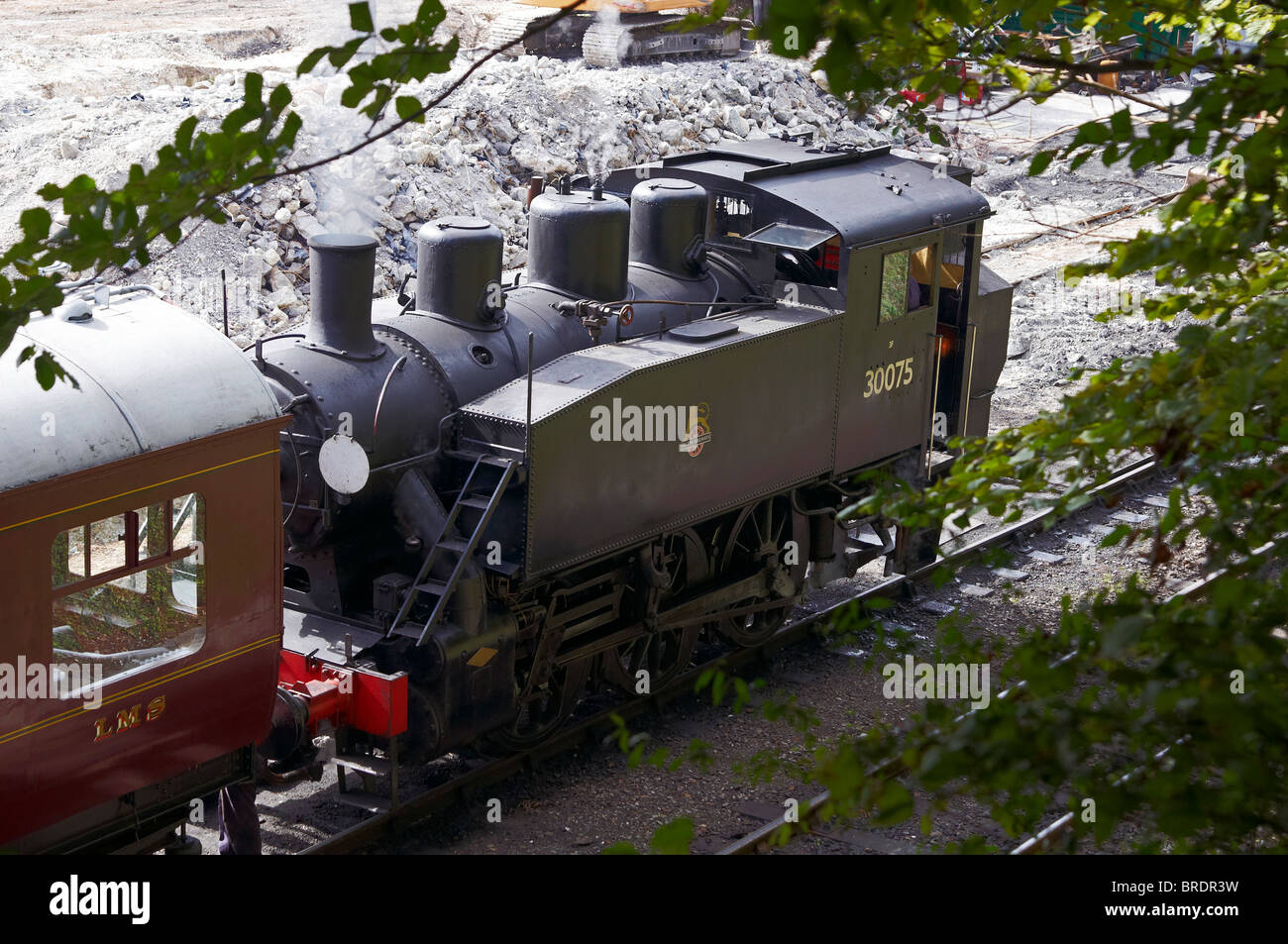 Treni a vapore sul Mid-Hants ferrovia in Hampshire, Inghilterra. presi in autunno di gala in settembre 2010 Foto Stock