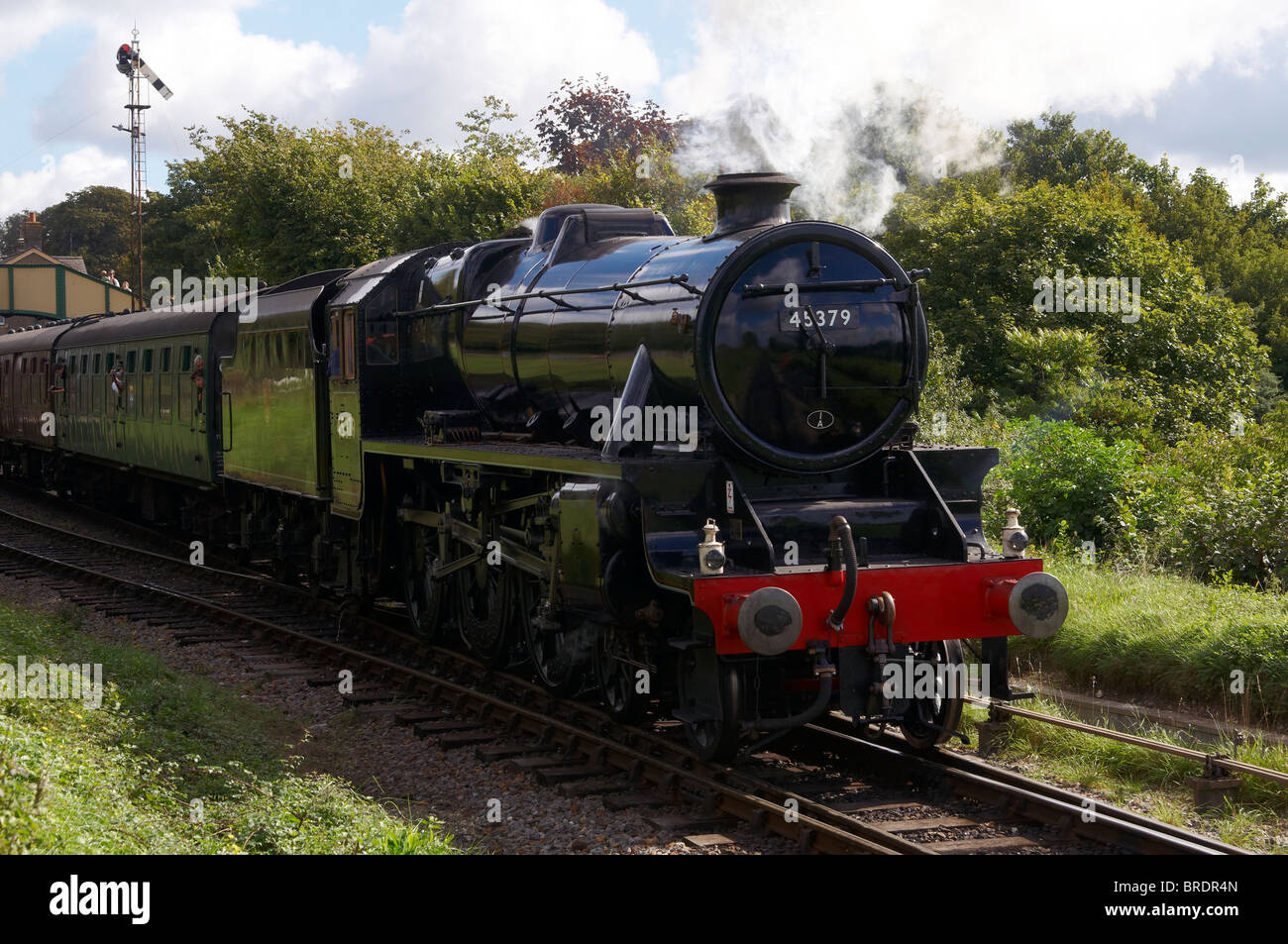 Treni a vapore sul Mid-Hants ferrovia in Hampshire, Inghilterra. presi in autunno di gala in settembre 2010 Foto Stock