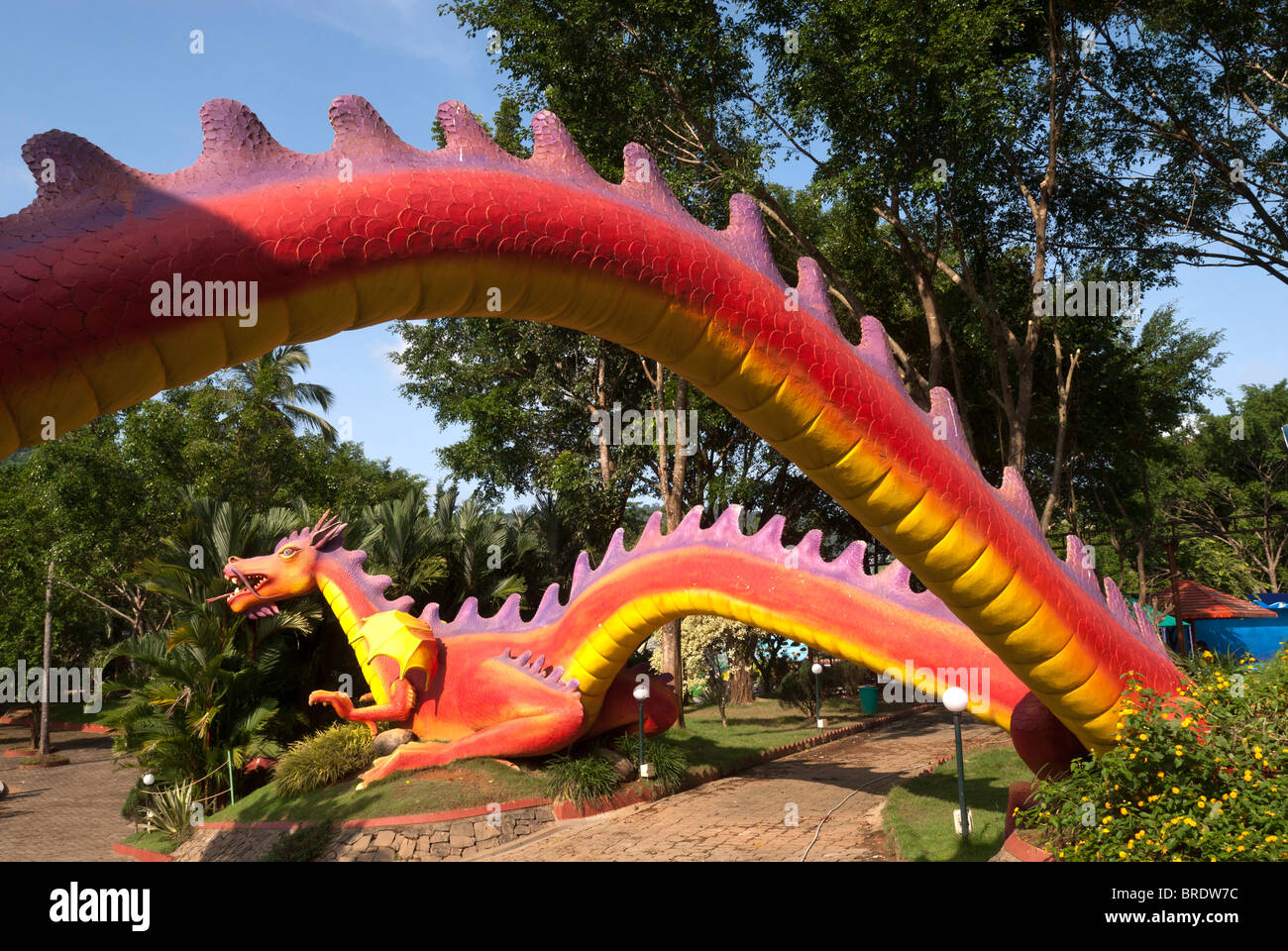 Tempesta di argento Parchi divertimento ,Athirapally, Kerala, India. Foto Stock