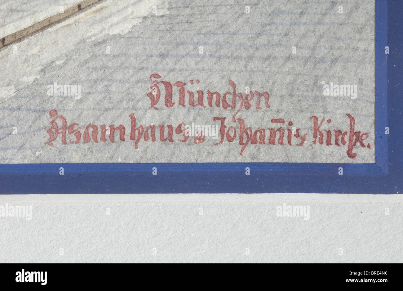 Adolf Hitler, il acquerello 'Asamhaus & Johanis Kirche' dipinto Estremamente ben eseguito su filmata acquerello pa storico, storico, 1910s, 20th secolo, NS, nazionalsocialismo, nazismo, Terzo Reich, tedesco Reich, Germania, tedesco, nazionalsocialista, nazista, periodo nazista, fascismo, oggetto, oggetti, alambicchi, clippings, cut out, cut-out, arte fine, arte oggetti d'arte, oggetti d'arte, oggetti artistici, preziosi, collezionabili, oggetti da collezione, oggetti da collezione, rarità, rarità, Foto Stock