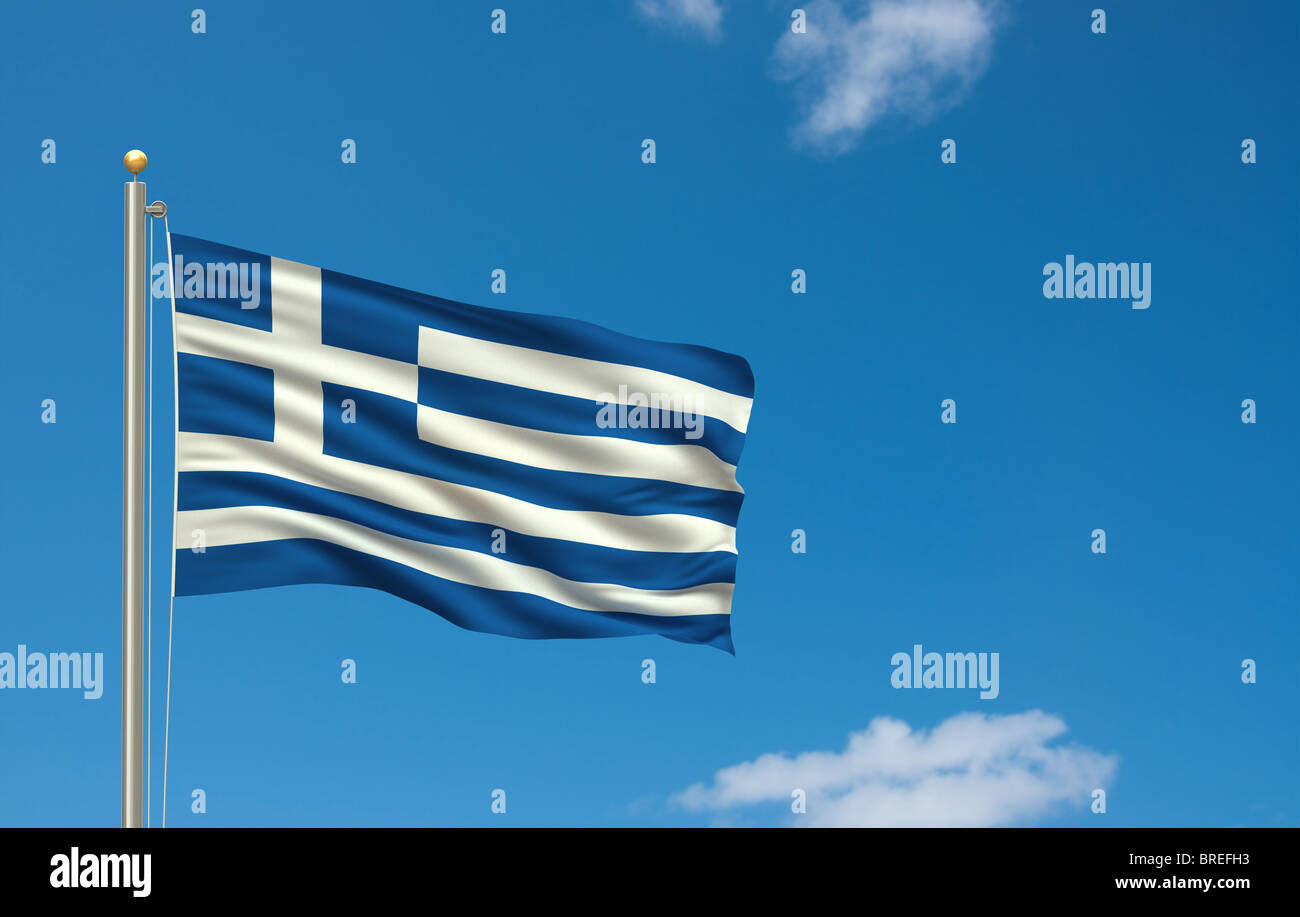 Bandiera della Grecia Foto Stock