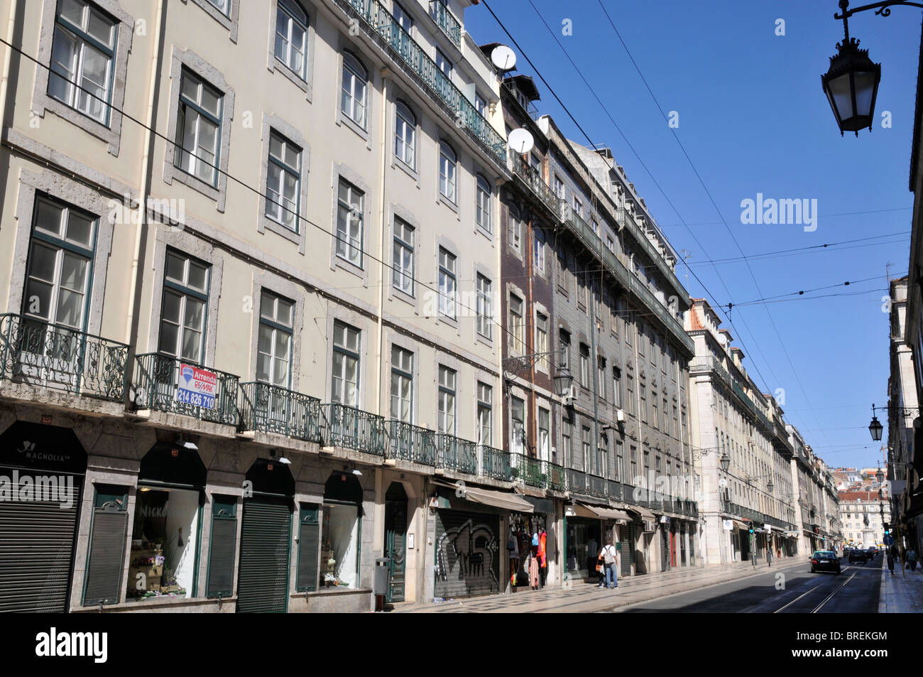 Rua da Prata, downtown, Lisbona, Portogallo Foto Stock