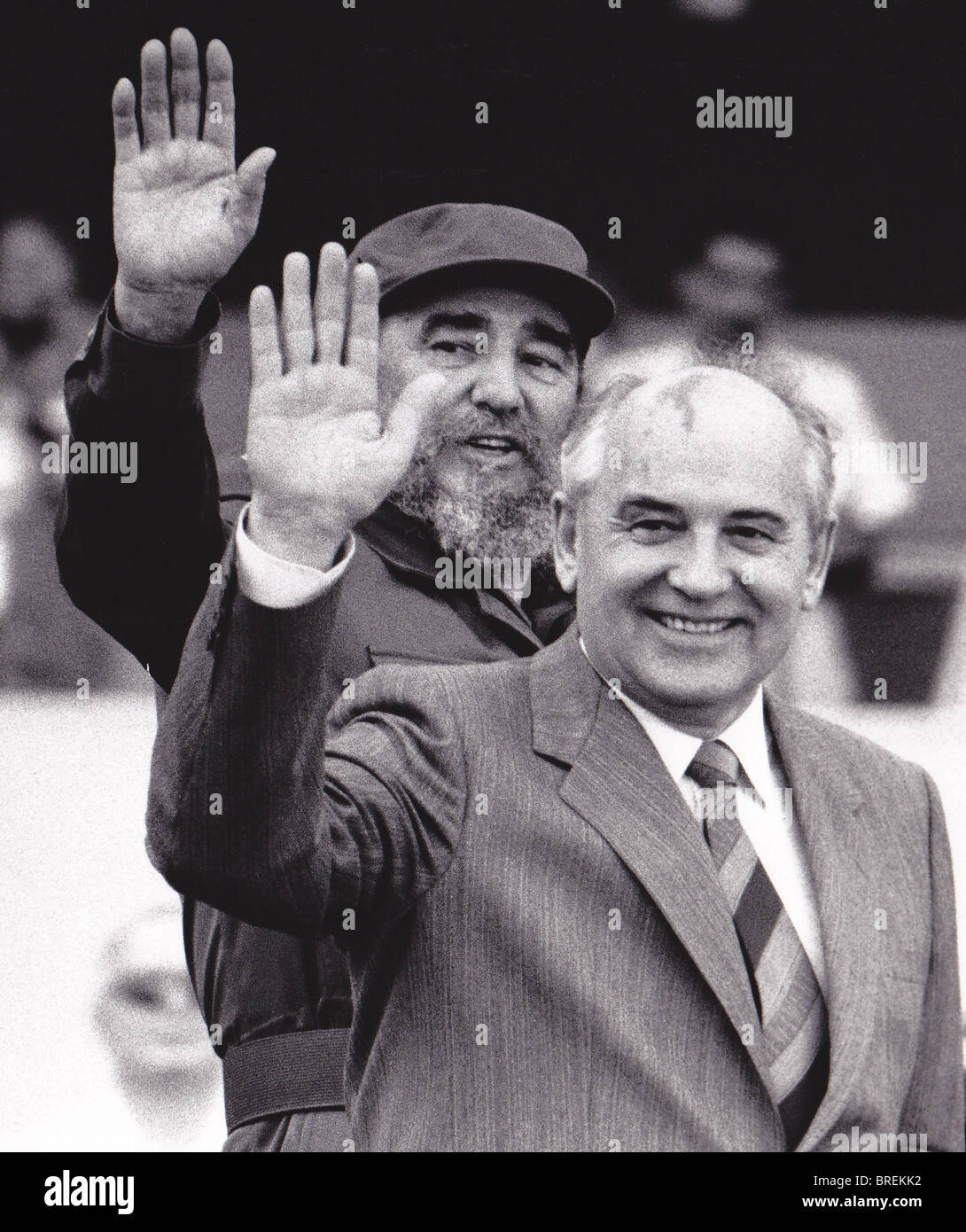 CUBA. Fine il presidente Fidel Castro e l ex premier Gorbaciov in Avana nel 1989 prima del crollo dell'Unione Sovietica Foto Stock