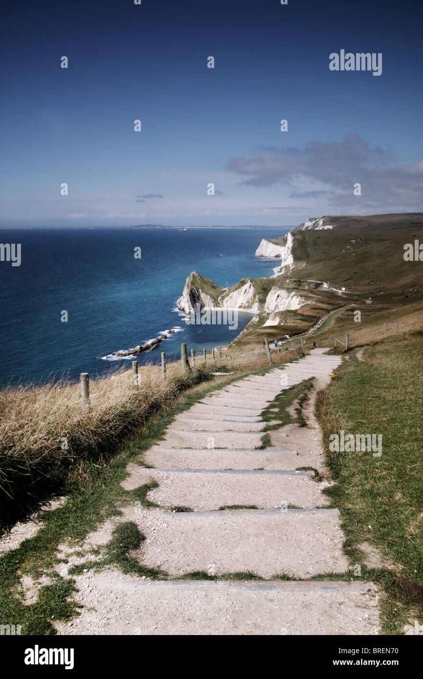 La costa del Dorset,l'Inghilterra,UK Foto Stock