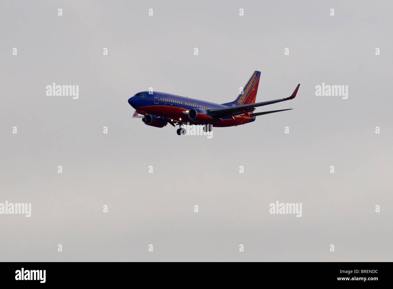 Southwest Airlines jet battenti vicino l'Aeroporto La Guardia di New York City. Foto Stock