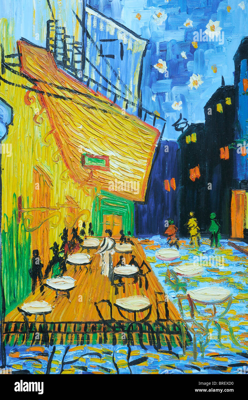Dettaglio di un Vincent van Gogh la pittura di stile Foto Stock