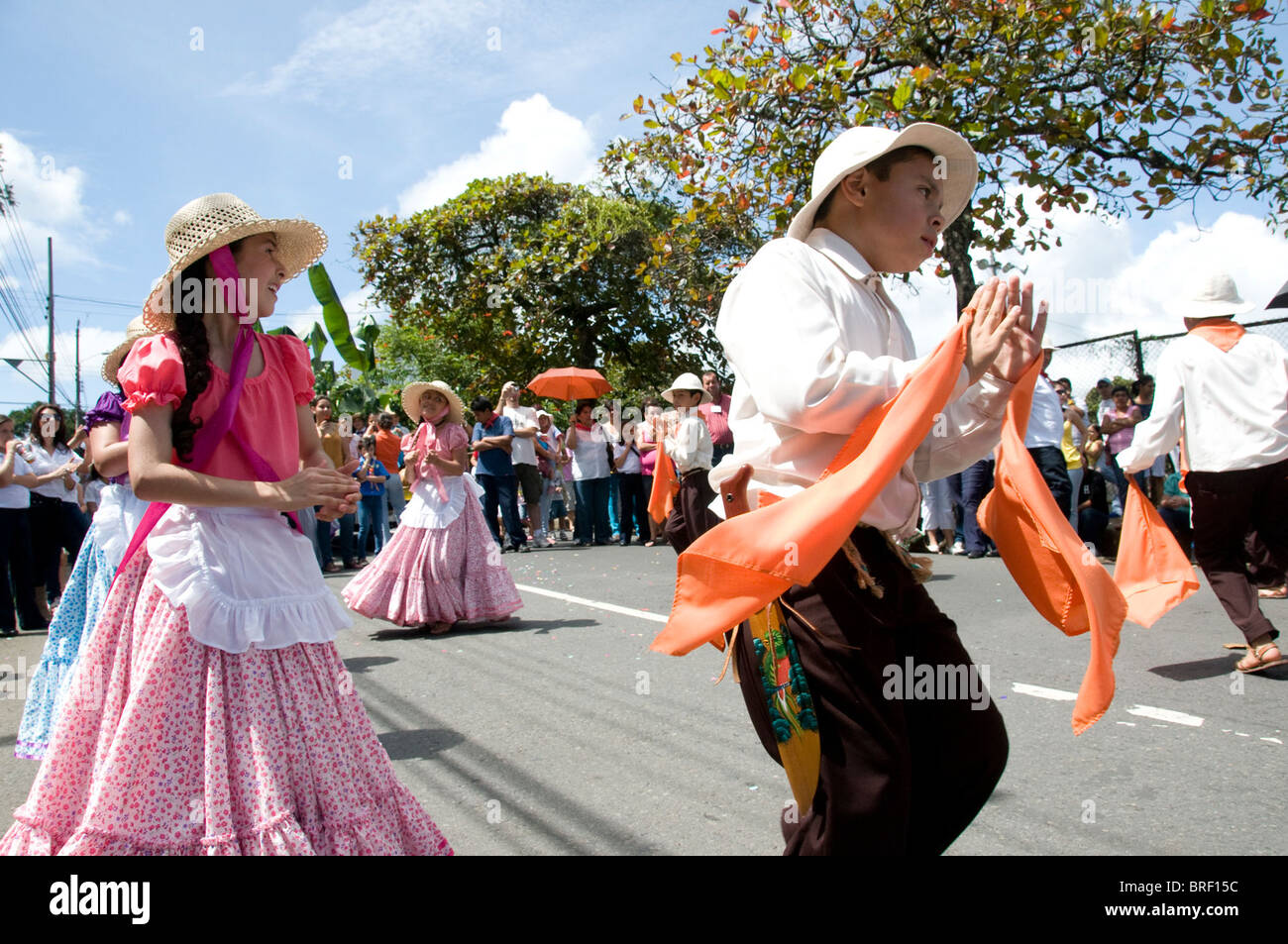 Danze tradizionali il giorno di indipendenza il Costa Rica Foto Stock