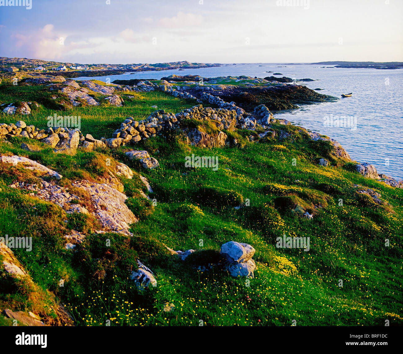 Connemara, Co Galway, Irlanda; paesaggio Irlandese vicino a Clifden Foto Stock