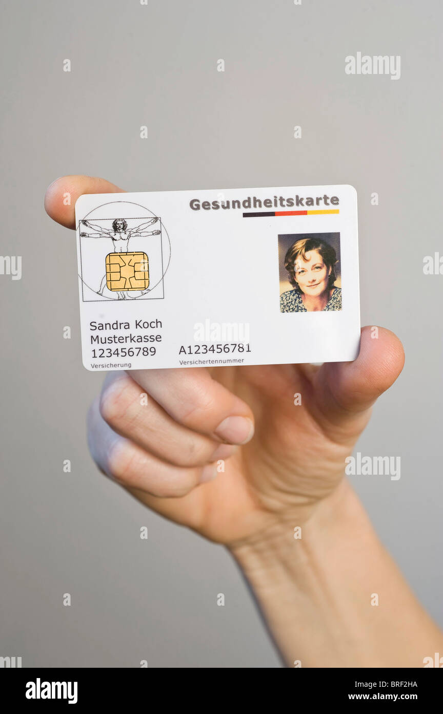 Elettronica tedesca carta di assicurazione sanitaria Foto Stock