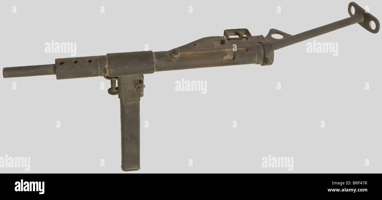 Armes à feu, Maquette en bois de Sten MK II, à l'échelle 1. Superbe travail., , Foto Stock