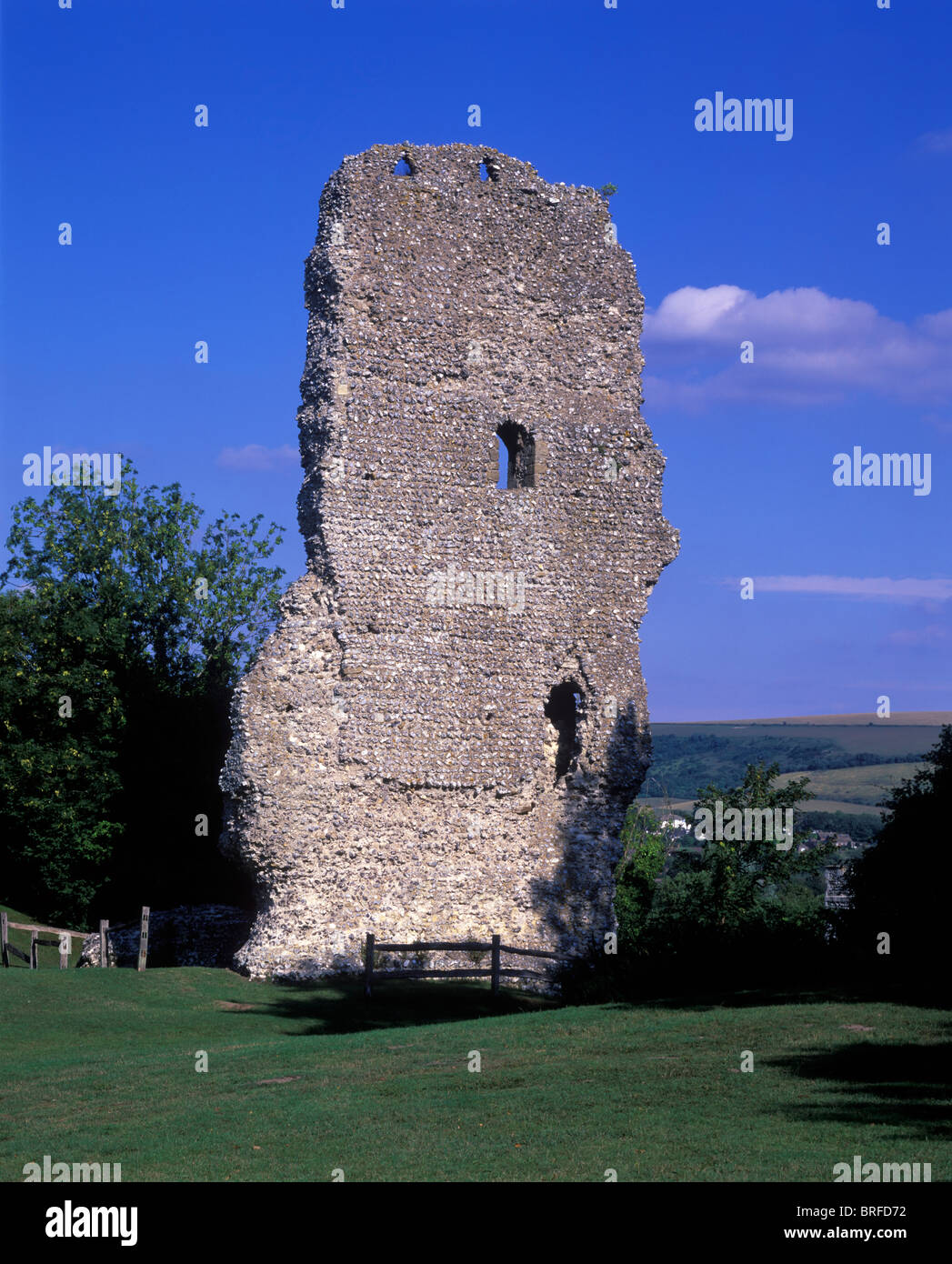 La rovina di The Gatehouse, Castello di Bramber, West Sussex Foto Stock