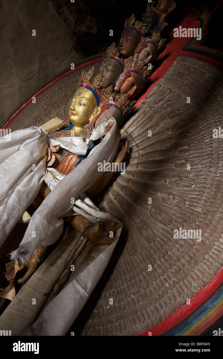 Buddha a il Namgyal Tsemo Gompa Foto Stock