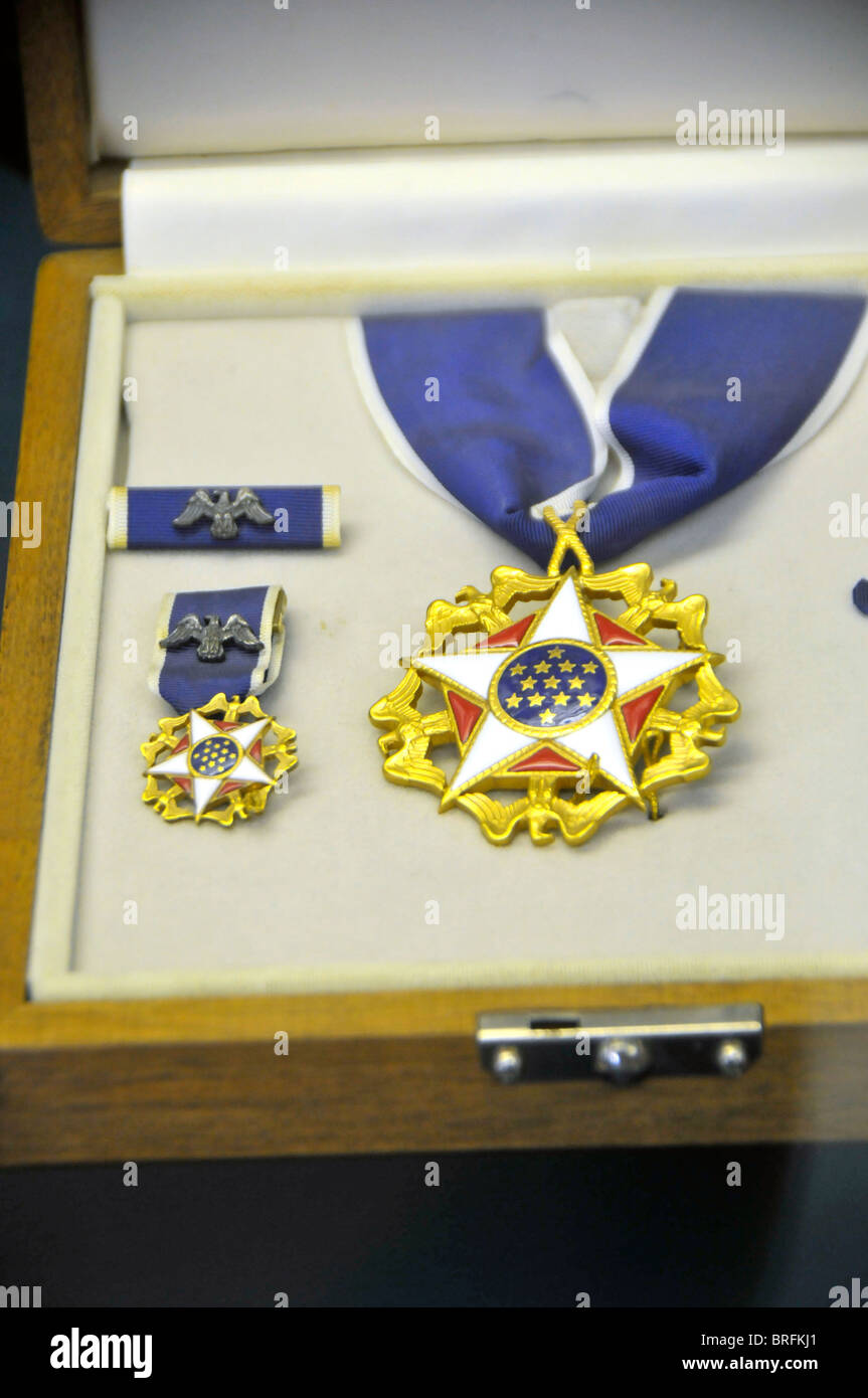 Medaglia presidenziale della libertà Samuel Moore Walton Wal-mart del Centro Visitatori Bentonville Arkansas Foto Stock