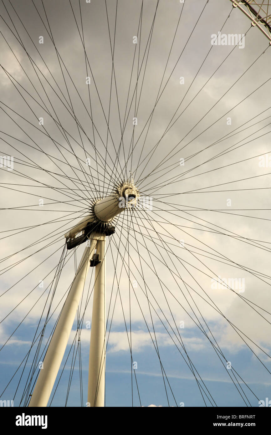Close up delle razze del London Eye UK Foto Stock