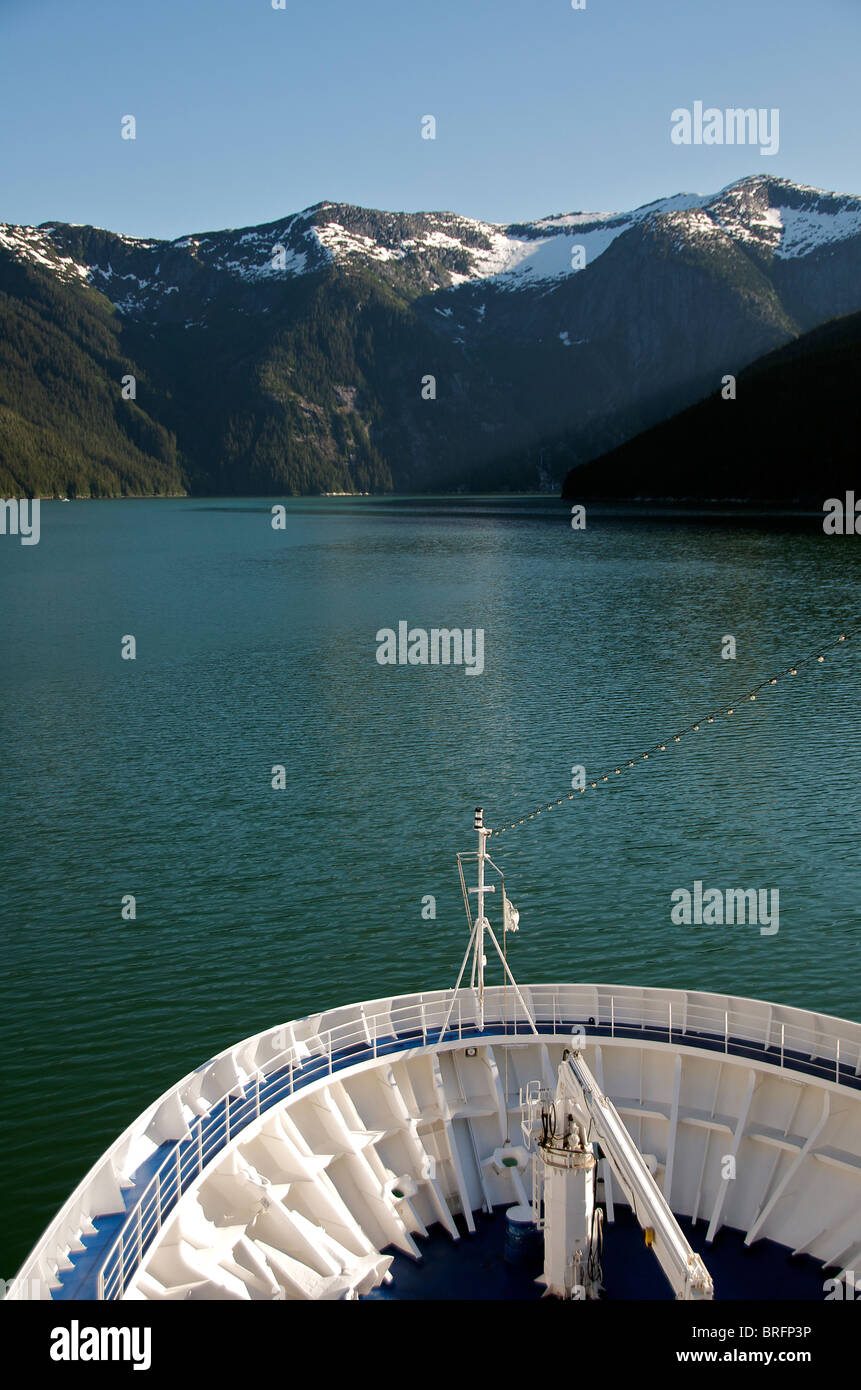 Entrando Tracy Arm Fjord passaggio interno Alaska USA Foto Stock