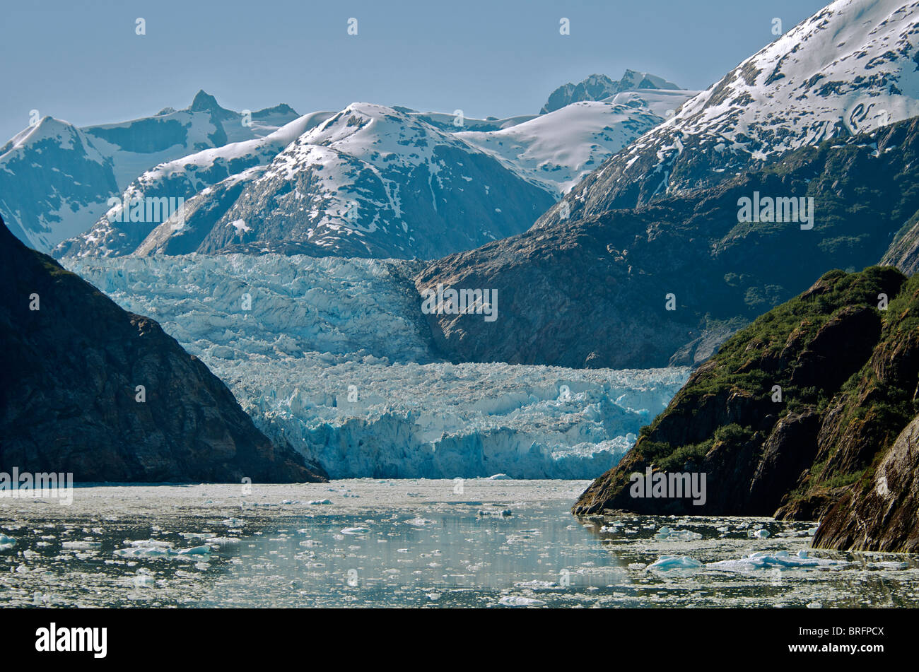 Sawyer Glacier Tracy Arm Fjord passaggio interno Alaska USA Foto Stock