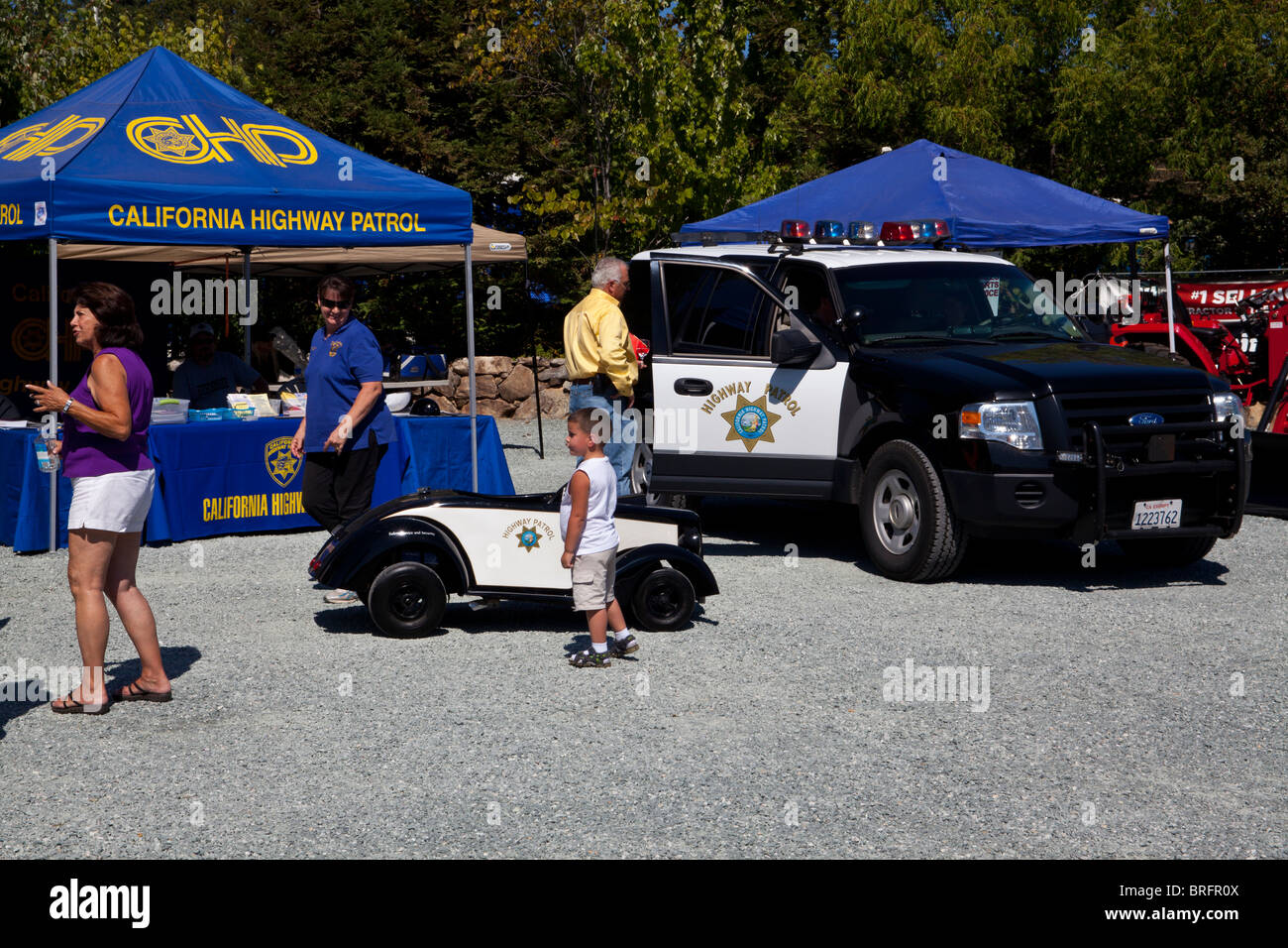 La California Highway Patrol Display a 2010 Ironstone Concours d'ELEGANZA Foto Stock