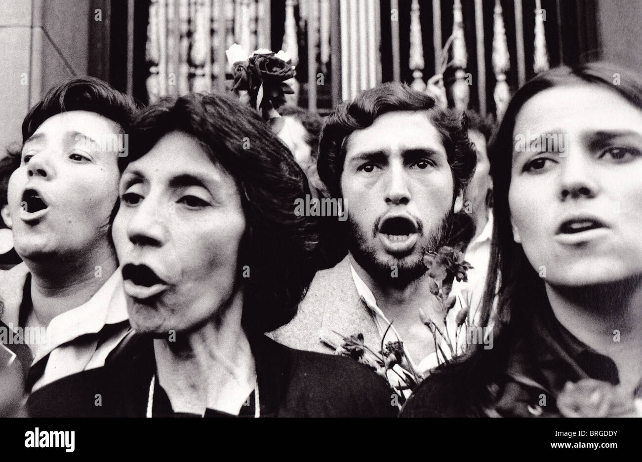 Il Cile.protestare contro Pinochet nel 1985 Foto Stock