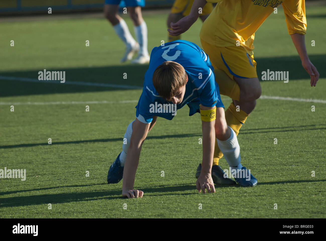 Partita di calcio Foto Stock