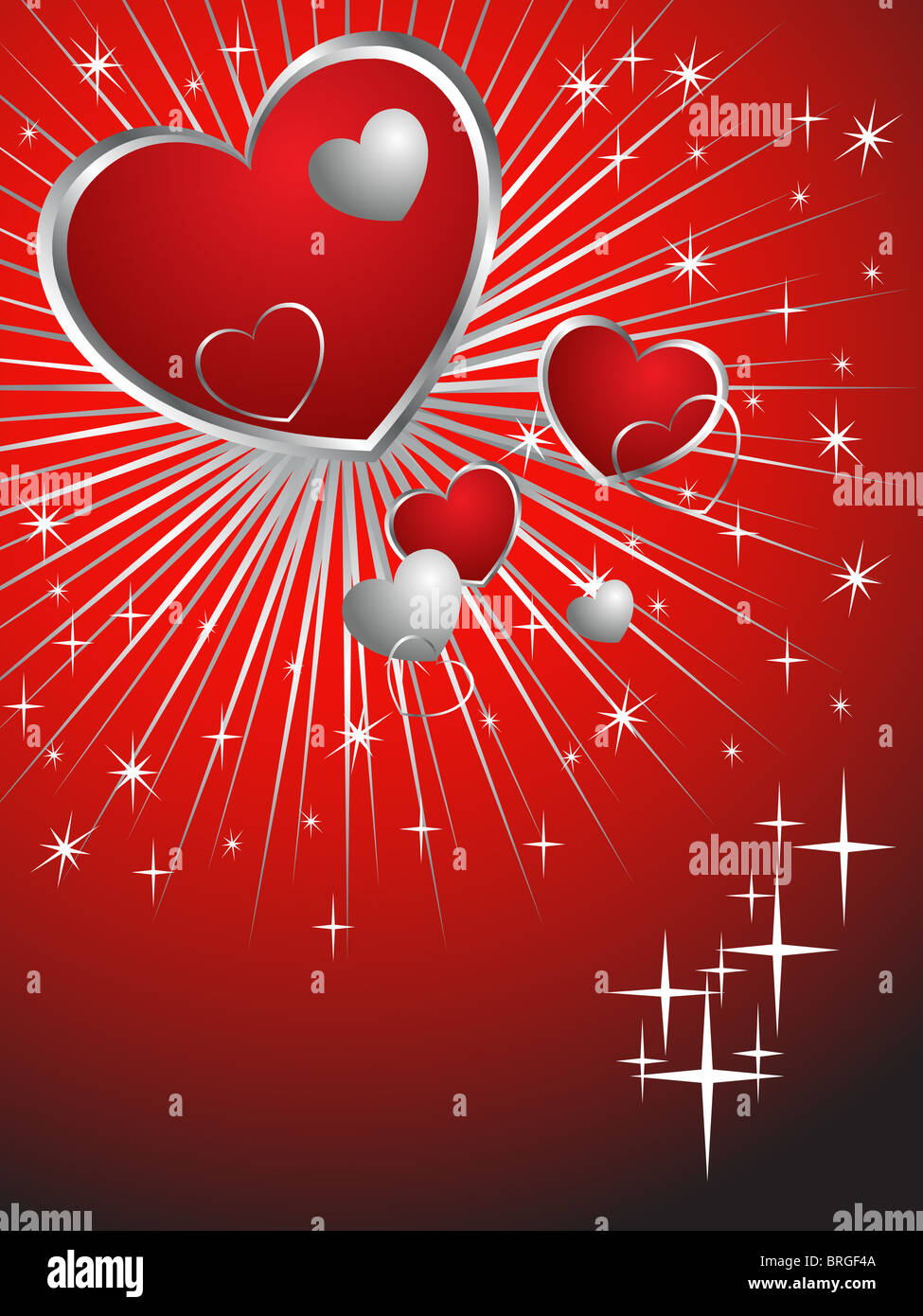 Cuori romantici Foto Stock