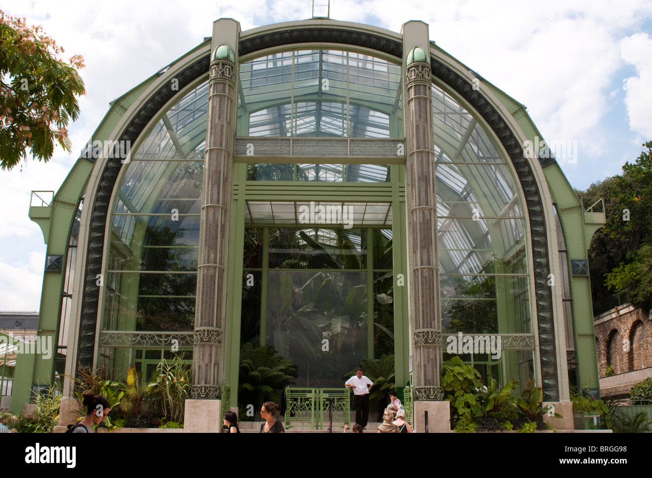 Serra, Jardin des Plantes e al Giardino Botanico, Parigi, Francia Foto Stock